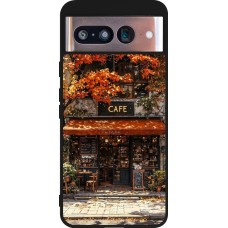 Coque Google Pixel 8 - Silicone rigide noir Autumn 25 Coffee shop