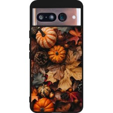 Coque Google Pixel 8 - Silicone rigide noir Autumn 25 Pumpkin