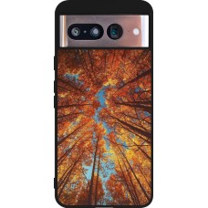 Coque Google Pixel 8 - Silicone rigide noir Autumn 25 Trees