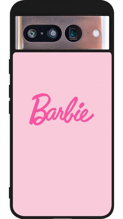 Coque Google Pixel 8 - Silicone rigide noir Barbie Text