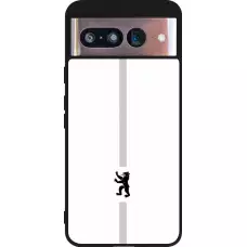 Coque Google Pixel 8 - Silicone rigide noir Canton AI blanc