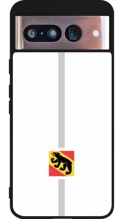 Google Pixel 8 Case Hülle - Silikon schwarz Kanton BE weiss