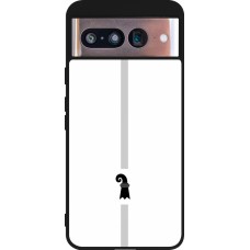 Google Pixel 8 Case Hülle - Silikon schwarz Kanton BS weiss