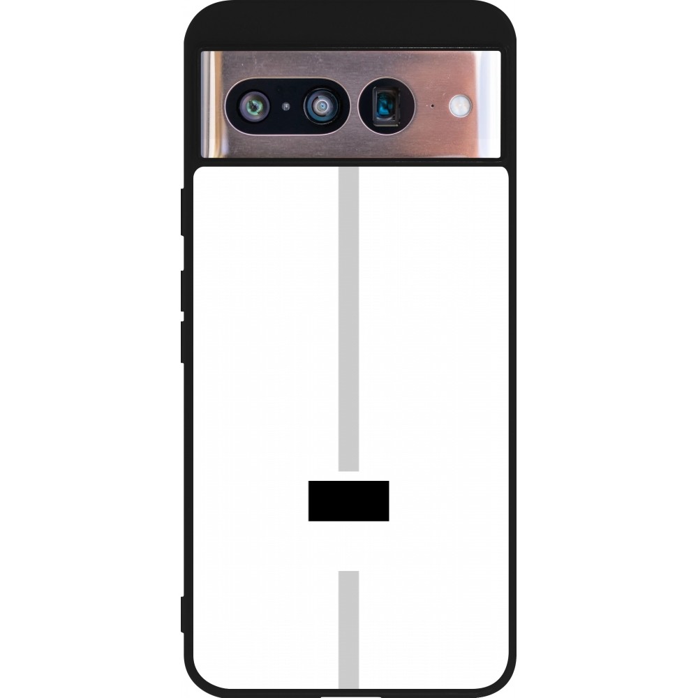 Google Pixel 8 Case Hülle - Silikon schwarz Kanton FR weiss