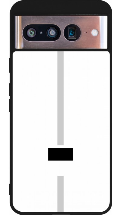 Google Pixel 8 Case Hülle - Silikon schwarz Kanton FR weiss