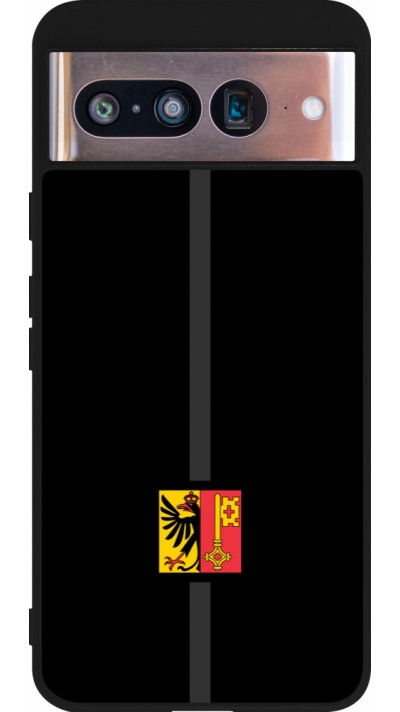 Google Pixel 8 Case Hülle - Silikon schwarz Kanton GE schwarz