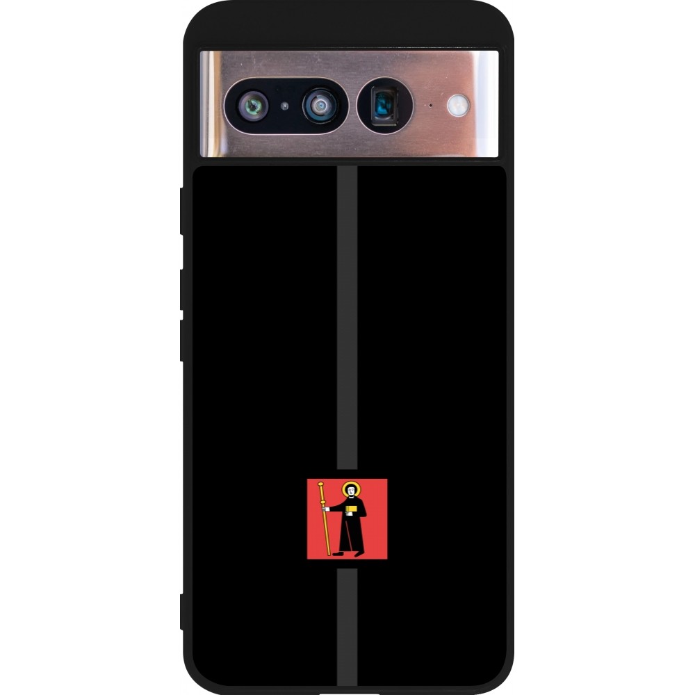Coque Google Pixel 8 - Silicone rigide noir Canton GL noir
