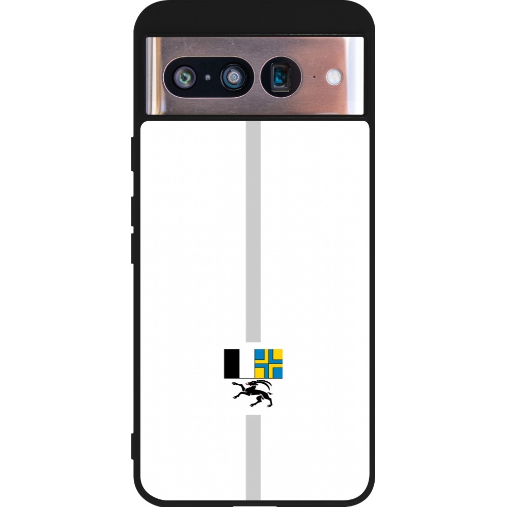 Google Pixel 8 Case Hülle - Silikon schwarz Kanton GR weiss