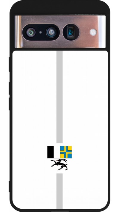 Google Pixel 8 Case Hülle - Silikon schwarz Kanton GR weiss