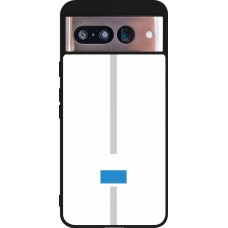 Coque Google Pixel 8 - Silicone rigide noir Canton LU blanc