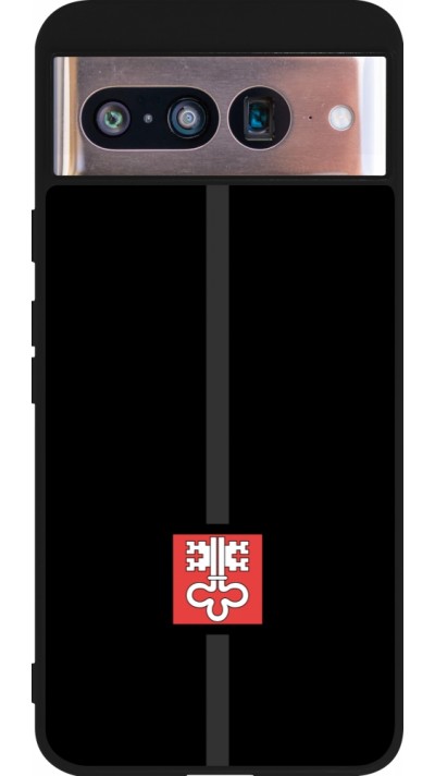 Google Pixel 8 Case Hülle - Silikon schwarz Kanton NW schwarz
