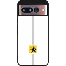 Coque Google Pixel 8 - Silicone rigide noir Canton SH blanc