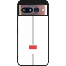 Coque Google Pixel 8 - Silicone rigide noir Canton SO blanc