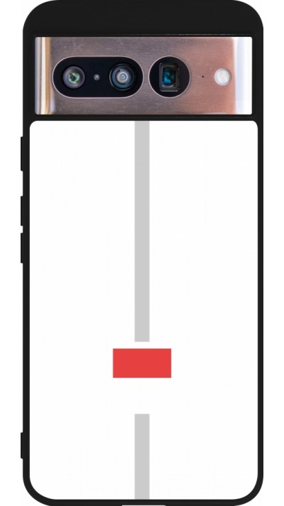 Google Pixel 8 Case Hülle - Silikon schwarz Kanton SO weiss