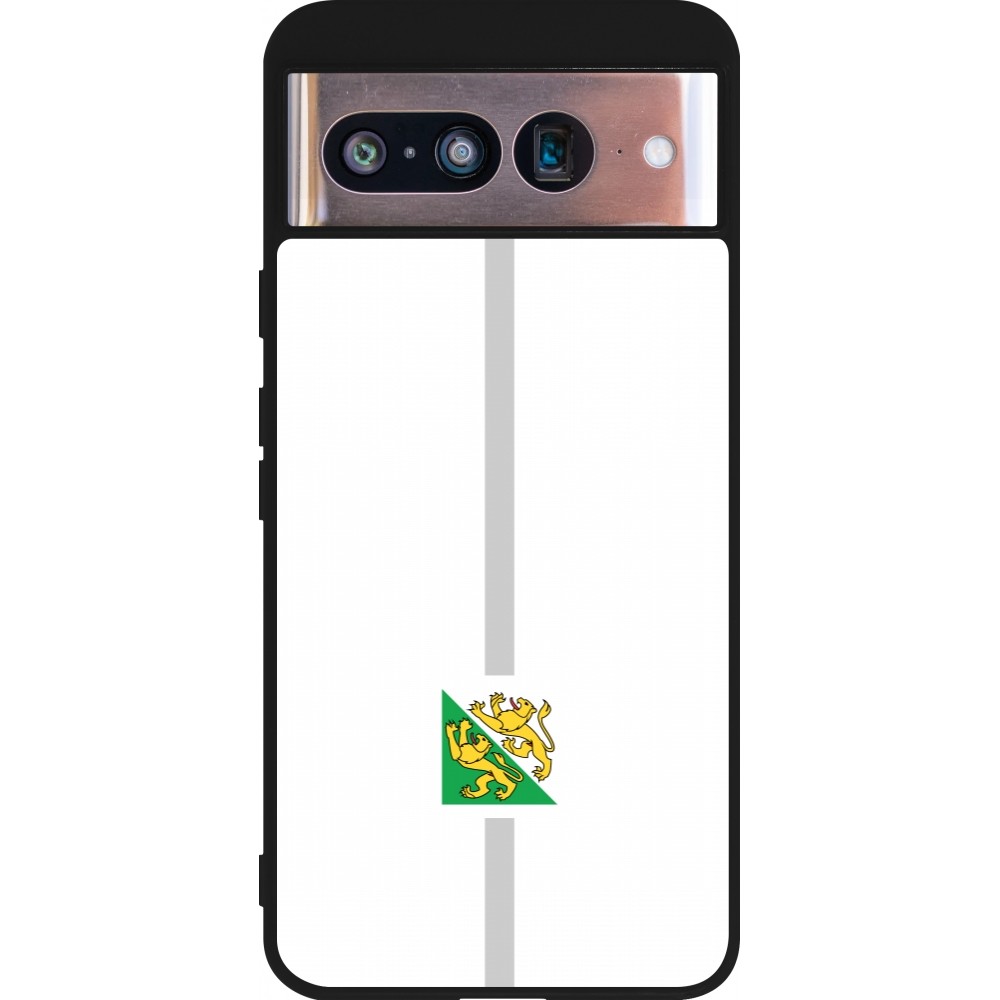 Google Pixel 8 Case Hülle - Silikon schwarz Kanton TG weiss