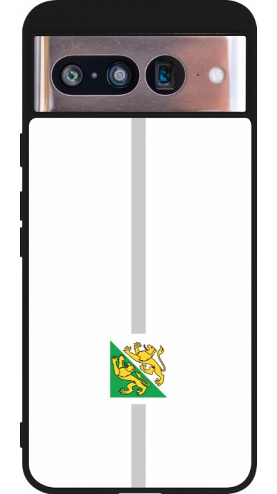 Google Pixel 8 Case Hülle - Silikon schwarz Kanton TG weiss