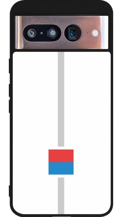 Google Pixel 8 Case Hülle - Silikon schwarz Kanton TI weiss