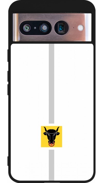 Google Pixel 8 Case Hülle - Silikon schwarz Kanton UR weiss