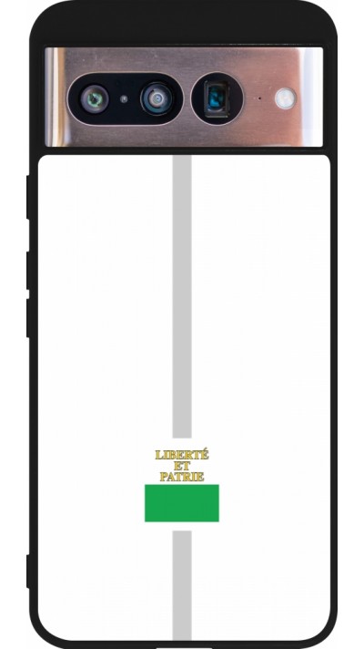 Google Pixel 8 Case Hülle - Silikon schwarz Kanton VD weiss