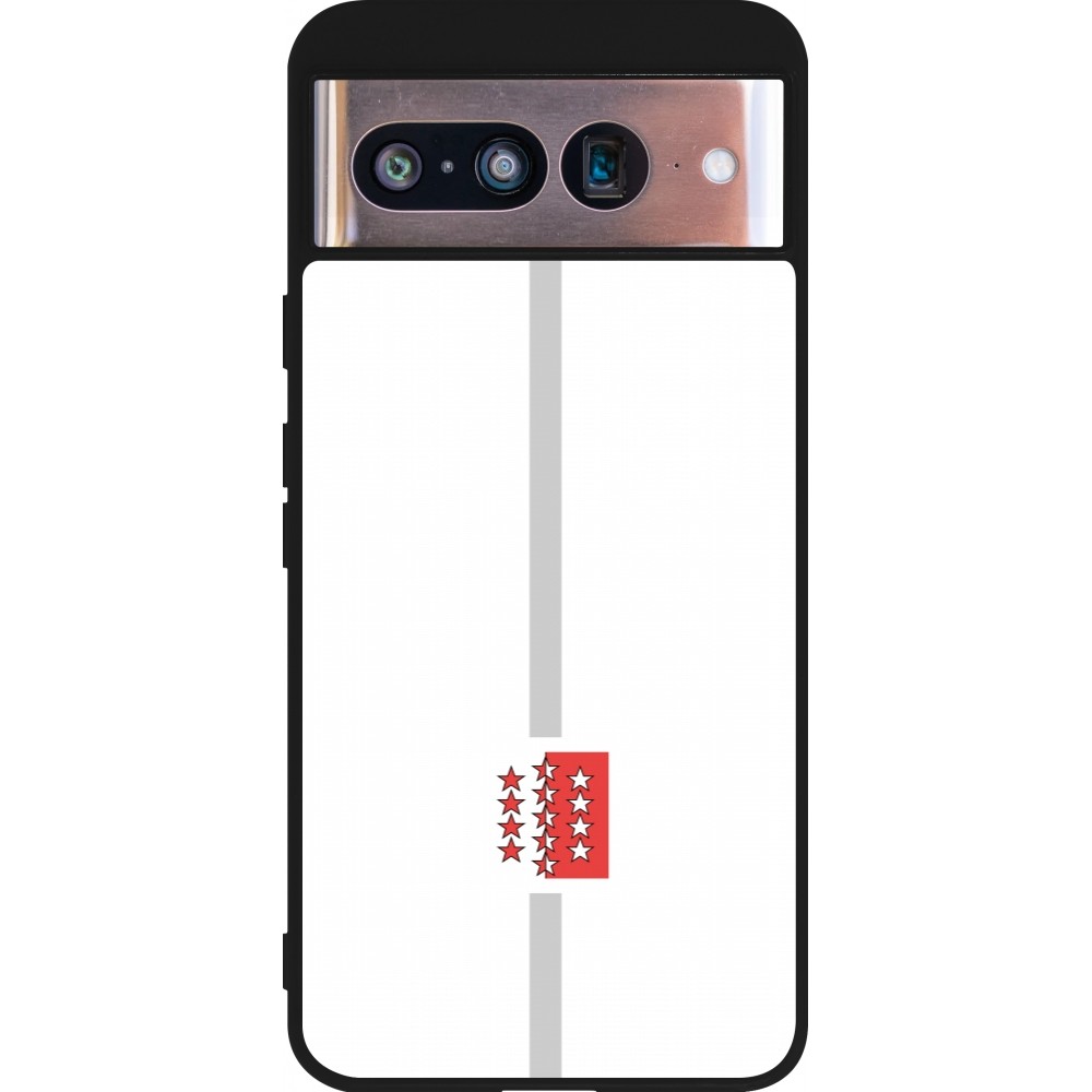 Coque Google Pixel 8 - Silicone rigide noir Canton VS blanc