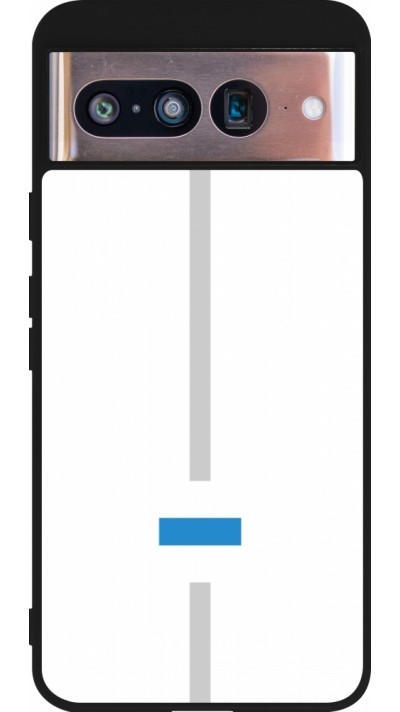 Google Pixel 8 Case Hülle - Silikon schwarz Kanton ZG weiss