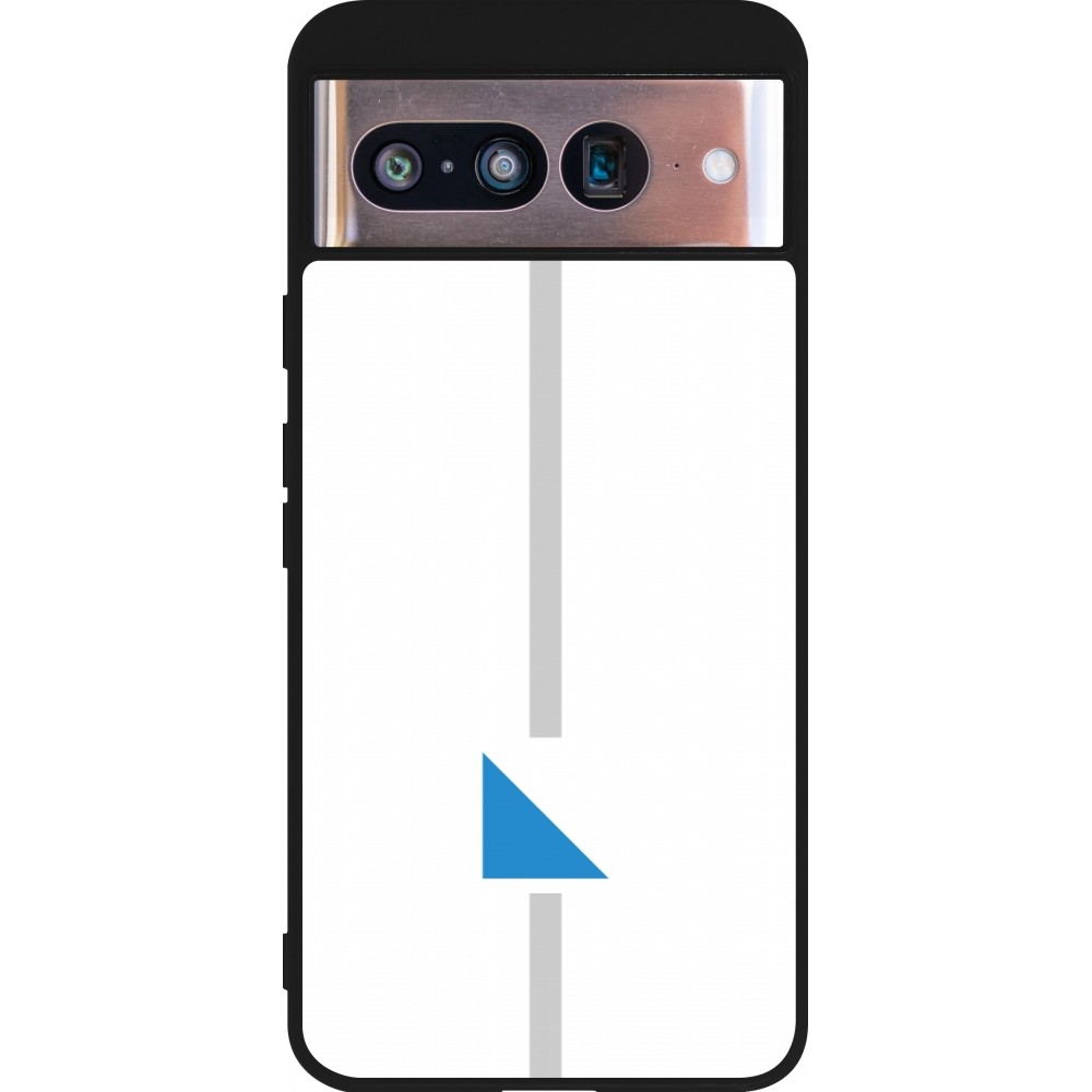 Coque Google Pixel 8 - Silicone rigide noir Canton ZH blanc