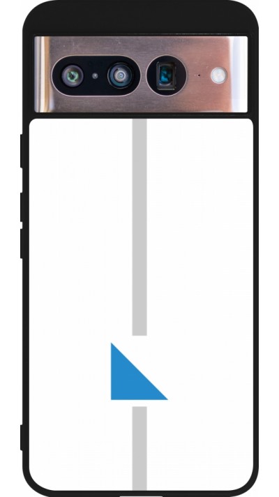 Google Pixel 8 Case Hülle - Silikon schwarz Kanton ZH weiss