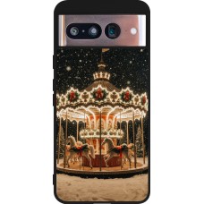Google Pixel 8 Case Hülle - Silikon schwarz Christmas 25 Carousel