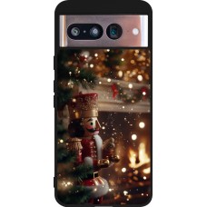 Coque Google Pixel 8 - Silicone rigide noir Christmas 25 Xmas Nutcracker