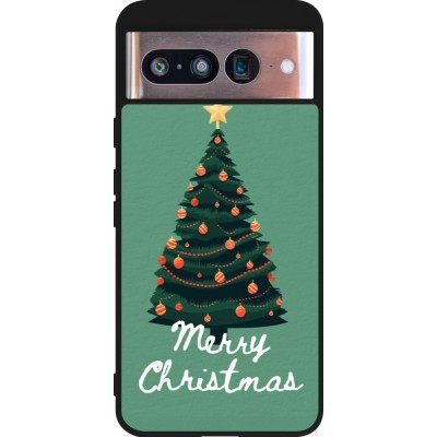 Google Pixel 8 Case Hülle - Silikon schwarz Christmas 25 Xmas Tree