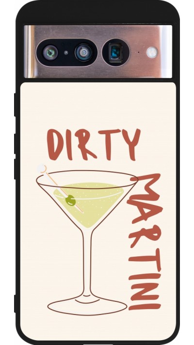 Coque Google Pixel 8 - Silicone rigide noir Cocktail Dirty Martini