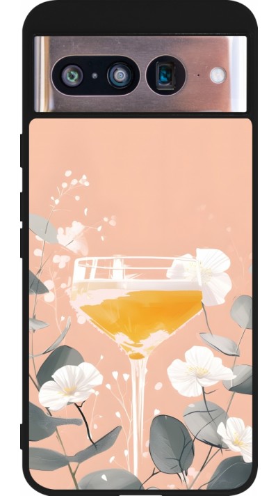 Coque Google Pixel 8 - Silicone rigide noir Cocktail Flowers