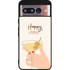 Coque Google Pixel 8 - Silicone rigide noir Cocktail Happy Hour