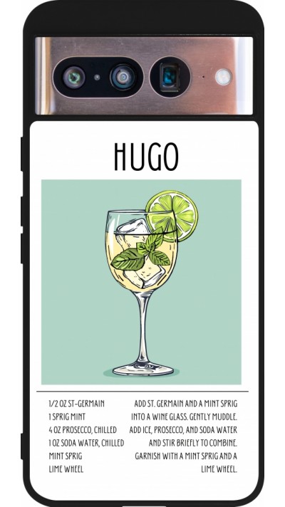 Coque Google Pixel 8 - Silicone rigide noir Cocktail recette Hugo