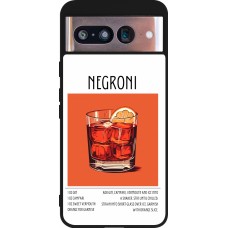 Coque Google Pixel 8 - Silicone rigide noir Cocktail recette Negroni