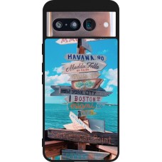 Coque Google Pixel 8 - Silicone rigide noir Cool Cities Directions