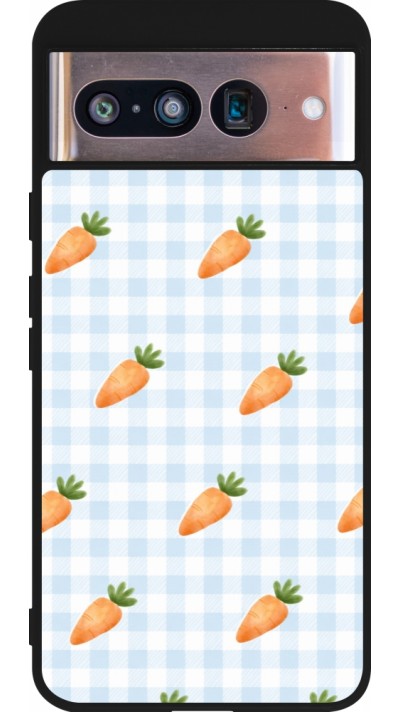 Google Pixel 8 Case Hülle - Silikon schwarz Easter 2026 Pattern carrots