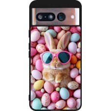 Google Pixel 8 Case Hülle - Silikon schwarz Easter 2026 Rabbit fun