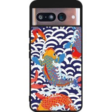 Coque Google Pixel 8 - Silicone rigide noir Easter 2023 japanese fish