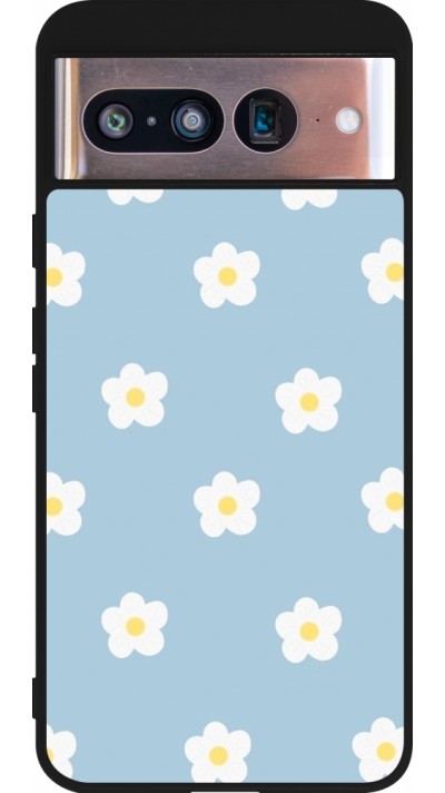 Google Pixel 8 Case Hülle - Silikon schwarz Easter 2024 daisy flower