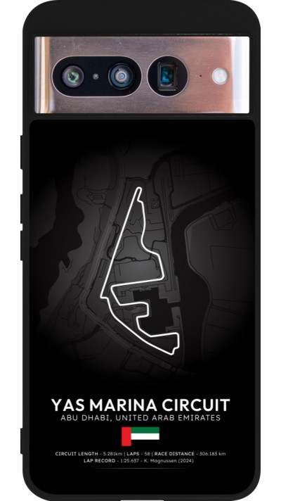 Coque Google Pixel 8 - Silicone rigide noir F1 Track 2025 Abu Dhabi