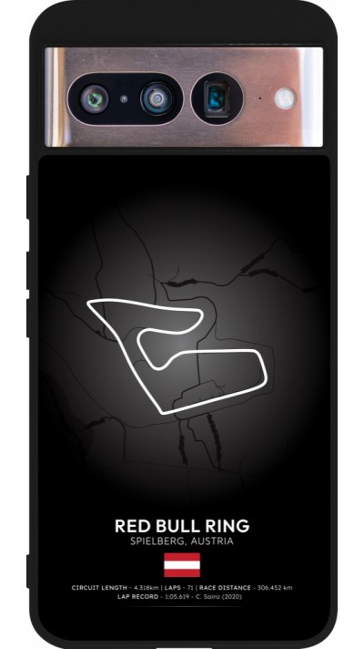 Coque Google Pixel 8 - Silicone rigide noir F1 Track 2025 Austria