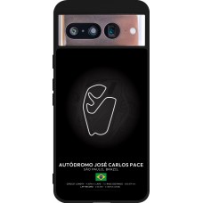 Google Pixel 8 Case Hülle - Silikon schwarz F1 Track 2025 Brazil