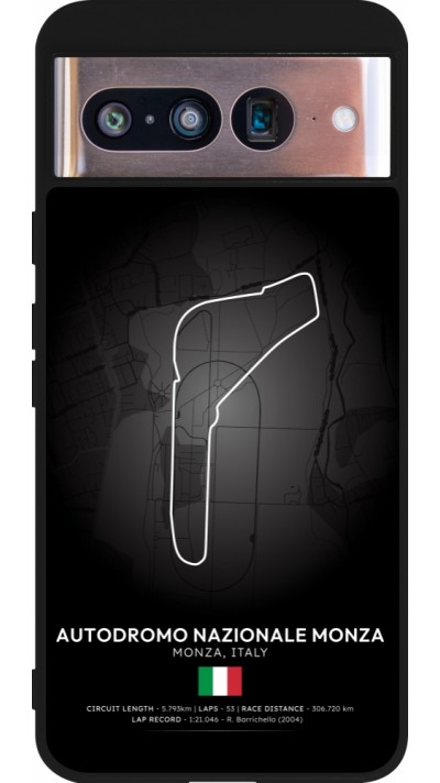 Coque Google Pixel 8 - Silicone rigide noir F1 Track 2025 Italy
