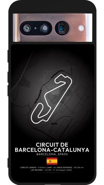 Coque Google Pixel 8 - Silicone rigide noir F1 Track 2025 Spain
