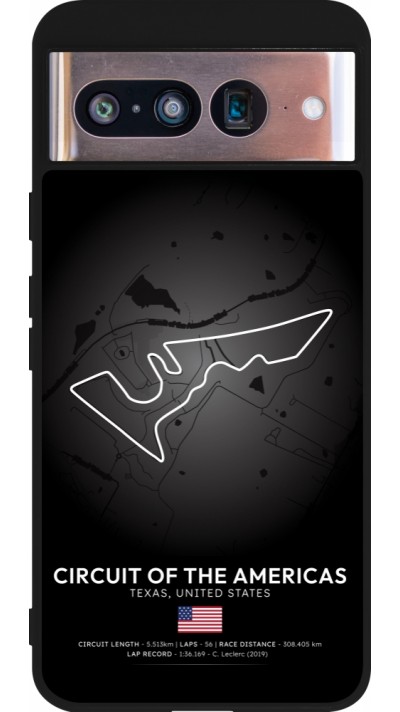 Google Pixel 8 Case Hülle - Silikon schwarz F1 Track 2025 United States