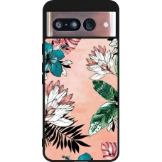 Google Pixel 8 Case Hülle - Silikon schwarz Flowers Artprint
