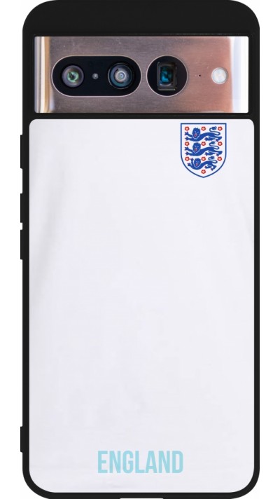 Coque Google Pixel 8 - Silicone rigide noir Maillot de football Angleterre 2022 personnalisable