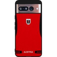 Coque Google Pixel 8 - Silicone rigide noir Maillot de football Autriche 2026 personnalisable