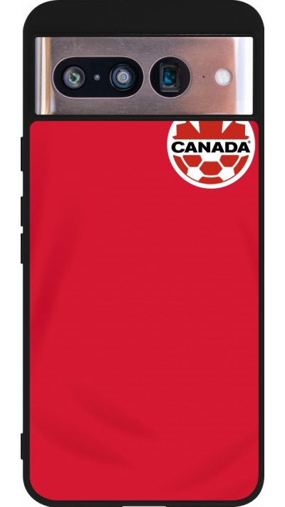 Google Pixel 8 Case Hülle - Silikon schwarz Kanada 2022 personalisierbares Fussballtrikot